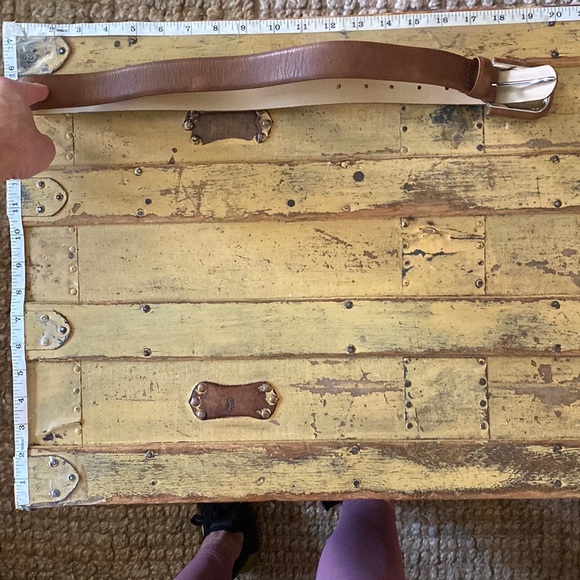 VIA SPIGA LEATHER BELT BROWN NEUTRAL ITALY LEATHER BELT WMNS SIZE S M - Picture 2 of 12